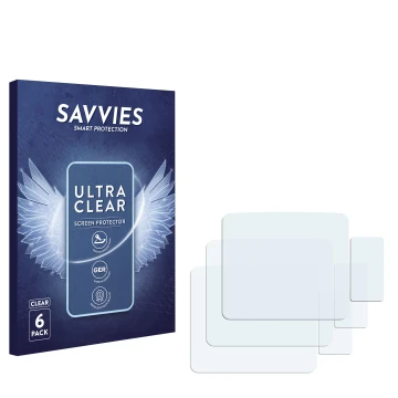 Front side of a product packaging with the brand logo Savvies. Next to it is the corresponding screen protector.
