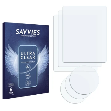 Front side of a product packaging with the brand logo Savvies. Next to it is the corresponding screen protector.