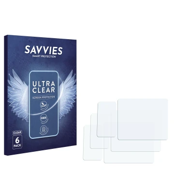 Front side of a product packaging with the brand logo Savvies. Next to it is the corresponding screen protector.