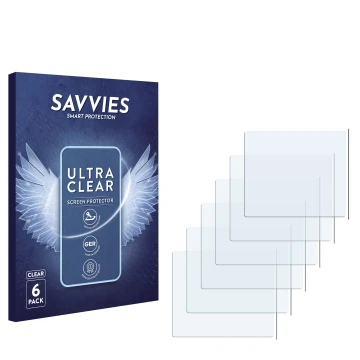 Front side of a product packaging with the brand logo Savvies. Next to it is the corresponding screen protector.