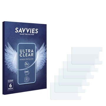 Front side of a product packaging with the brand logo Savvies. Next to it is the corresponding screen protector.