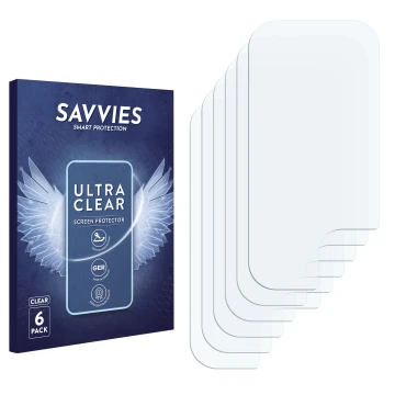 Front side of a product packaging with the brand logo Savvies. Next to it is the corresponding screen protector.