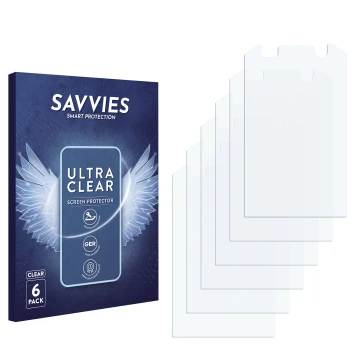 Front side of a product packaging with the brand logo Savvies. Next to it is the corresponding screen protector.