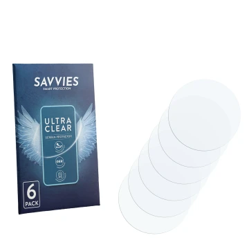 Front side of a product packaging with the brand logo Savvies. Next to it is the corresponding screen protector.