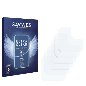Front side of a product packaging with the brand logo Savvies. Next to it is the corresponding screen protector.