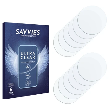 Front side of a product packaging with the brand logo Savvies. Next to it is the corresponding screen protector.