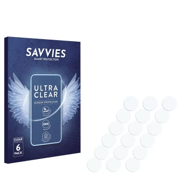Front side of a product packaging with the brand logo Savvies. Next to it is the corresponding screen protector.