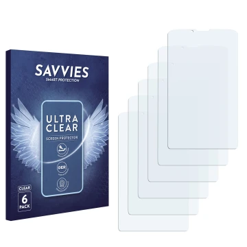 Front side of a product packaging with the brand logo Savvies. Next to it is the corresponding screen protector.