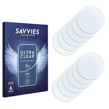 Front side of a product packaging with the brand logo Savvies. Next to it is the corresponding screen protector.