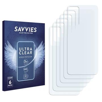 Front side of a product packaging with the brand logo Savvies. Next to it is the corresponding screen protector.