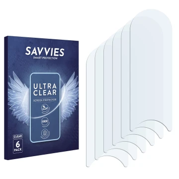 Front side of a product packaging with the brand logo Savvies. Next to it is the corresponding screen protector.