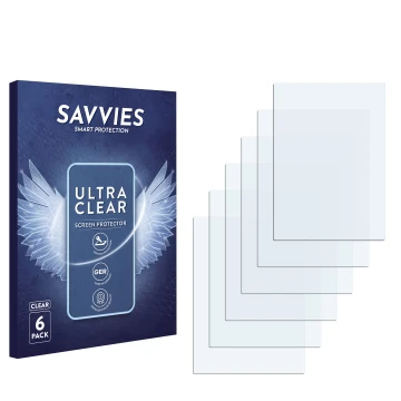Front side of a product packaging with the brand logo Savvies. Next to it is the corresponding screen protector.