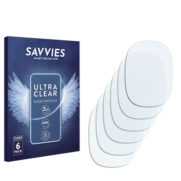 Front side of a product packaging with the brand logo Savvies. Next to it is the corresponding screen protector.