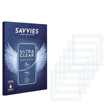 Front side of a product packaging with the brand logo Savvies. Next to it is the corresponding screen protector.