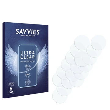 Front side of a product packaging with the brand logo Savvies. Next to it is the corresponding screen protector.
