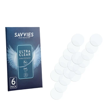 Front side of a product packaging with the brand logo Savvies. Next to it is the corresponding screen protector.