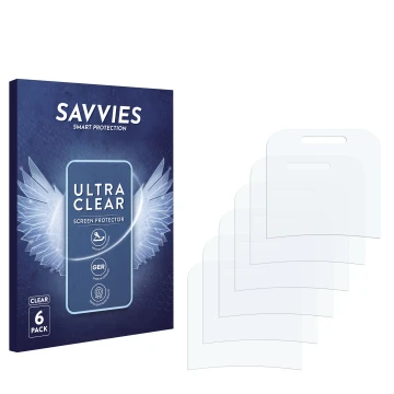 Front side of a product packaging with the brand logo Savvies. Next to it is the corresponding screen protector.