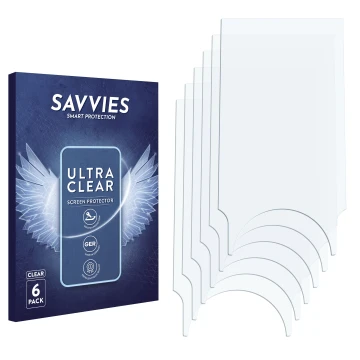 Front side of a product packaging with the brand logo Savvies. Next to it is the corresponding screen protector.