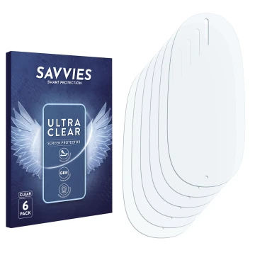 Front side of a product packaging with the brand logo Savvies. Next to it is the corresponding screen protector.