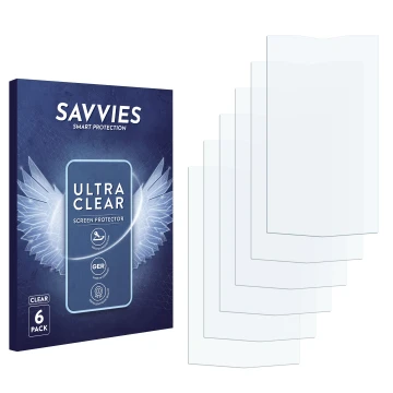 Front side of a product packaging with the brand logo Savvies. Next to it is the corresponding screen protector.