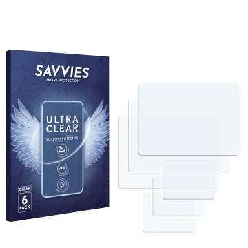 Front side of a product packaging with the brand logo Savvies. Next to it is the corresponding screen protector.