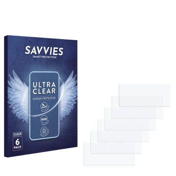 Front side of a product packaging with the brand logo Savvies. Next to it is the corresponding screen protector.