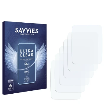 Front side of a product packaging with the brand logo Savvies. Next to it is the corresponding screen protector.