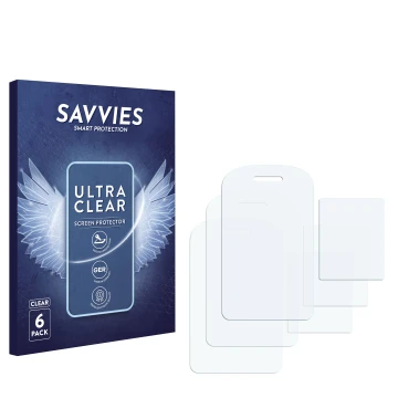 Front side of a product packaging with the brand logo Savvies. Next to it is the corresponding screen protector.