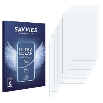 Front side of a product packaging with the brand logo Savvies. Next to it is the corresponding screen protector.