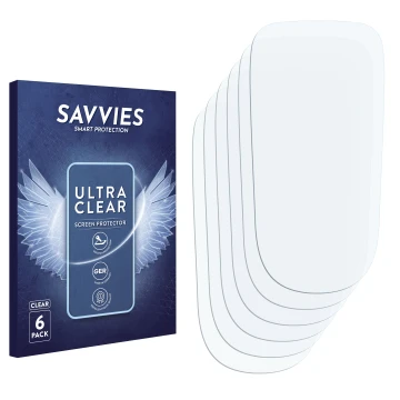 Front side of a product packaging with the brand logo Savvies. Next to it is the corresponding screen protector.