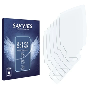 Front side of a product packaging with the brand logo Savvies. Next to it is the corresponding screen protector.
