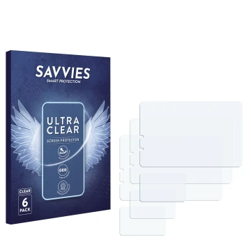 Front side of a product packaging with the brand logo Savvies. Next to it is the corresponding screen protector.