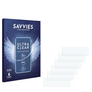 Front side of a product packaging with the brand logo Savvies. Next to it is the corresponding screen protector.