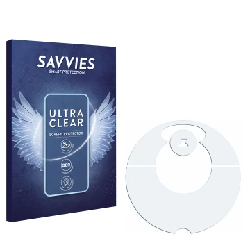 Front side of a product packaging with the brand logo Savvies. Next to it is the corresponding screen protector.