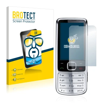 Front side of a product packaging with the brand logo BROTECT. Next to it is the device Nokia 6700 classic shown with the corr