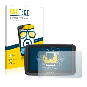 Front side of a product packaging with the brand logo BROTECT. Next to it is the device Doogee Turbo 2 DG900 shown with the co