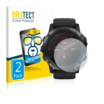 Front side of a product packaging with the brand logo BROTECT. Next to it is the device Suunto Ambit3 Peak Black shown with th