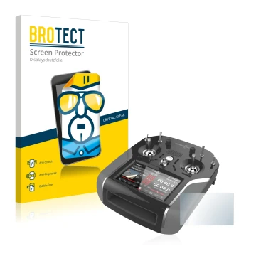 Front side of a product packaging with the brand logo BROTECT. Next to it is the device Weatronic Bat 60 shown with the corres