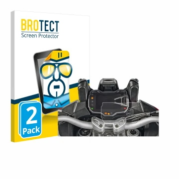 Front side of a product packaging with the brand logo BROTECT. Next to it is the device Ducati Multistrada 1200S 2015 Speedome