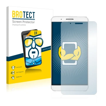 Front side of a product packaging with the brand logo BROTECT. Next to it is the device Honor 7i shown with the corresponding 