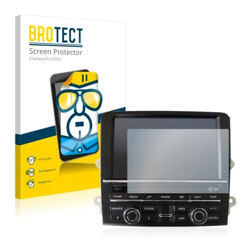 Front side of a product packaging with the brand logo BROTECT. Next to it is the device Porsche Carrera 991 2012 PCM 3.1 shown