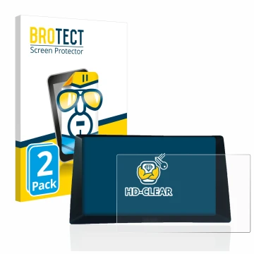 Front side of a product packaging with the brand logo BROTECT. Next to it is the device Audi A5 8T 2010 MMI 3G High shown with