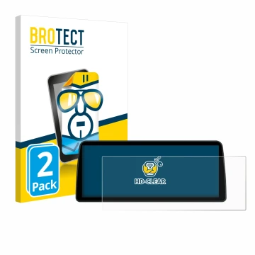Front side of a product packaging with the brand logo BROTECT. Next to it is the device BMW Professional 10.2