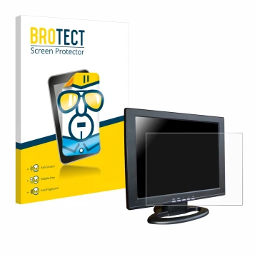Front side of a product packaging with the brand logo BROTECT. Next to it is the device SDC Touchscreen TFT (15