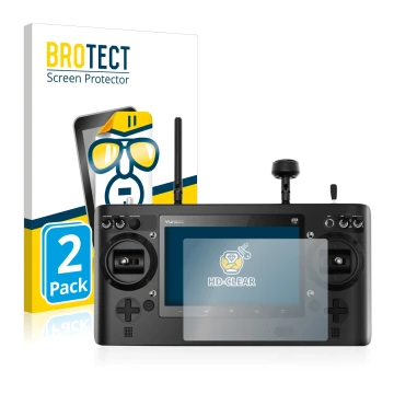 Front side of a product packaging with the brand logo BROTECT. Next to it is the device Yuneec ST16 shown with the correspondi