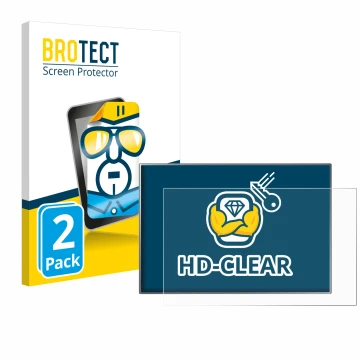 Front side of a product packaging with the brand logo BROTECT. Next to it is the device Siemens Simatic HMI KTP 900 Basic show