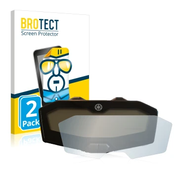 Front side of a product packaging with the brand logo BROTECT. Next to it is the device Yamaha MT-07 2018-2020 shown with the 