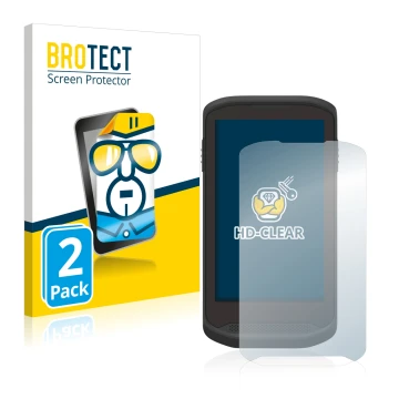 Front side of a product packaging with the brand logo BROTECT. Next to it is the device Zebra TC20 Touch shown with the corres