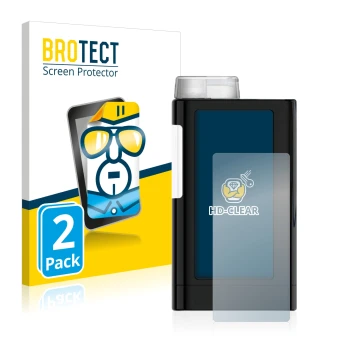 Front side of a product packaging with the brand logo BROTECT. Next to it is the device Mylife YpsoPump shown with the corresp