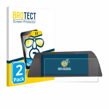 Front side of a product packaging with the brand logo BROTECT. Next to it is the device BMW 5 F10 2010-2013 Infotainment Syste